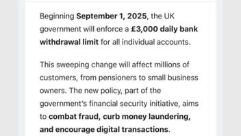 Fact Check: UK Government Did NOT Enforce Daily Bank Withdrawal Limit of £3,000 On Individuals On September 1, 2025