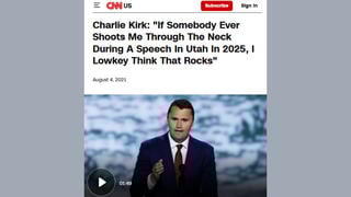 Fact Check: Charlie Kirk Did NOT Say "If somebody ever shoots me through the neck ... I lowkey think that rocks"