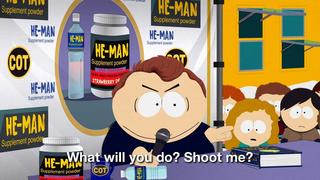 Fact Check: FAKE Subtitle Shows Cartman Saying 'What Will You Do? Shoot Me?' As Charlie Kirk Inspired Debater -- Not In South Park Episode