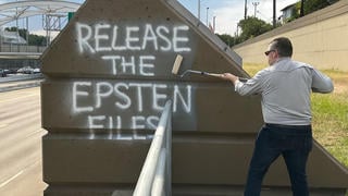 Fact Check: Ted Cruz Did NOT Cover Over Graffiti That Said "Release The Epstein Files" -- The Photo Was Edited, The Graffiti Cruz Painted Over Said "F--- Charlie Kirk"
