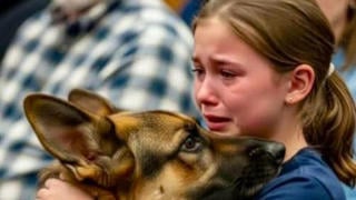 Fact Check: Story of Young Girl Lily Getting Dead Mom Hannah Parker Retired Police Dog Max At Auction Is Not Real -- AI-Made Images & Text