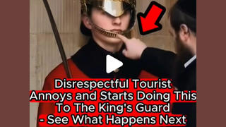 Fact Check: Video Of King's Guard Punching A Tourist Is NOT Real -- AI-Generated Scene