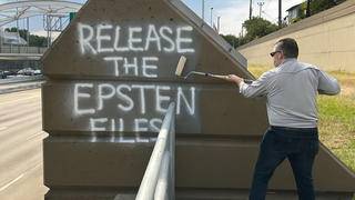 Fact Check: Ted Cruz Did NOT Cover Over Graffiti That Said "Release The Epstein Files" -- The Photo Was Edited, The Graffiti Cruz Painted Over Said "F--- Charlie Kirk"