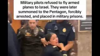 Fact Check: Video Shows Veterans Protesting 'Gaza Genocide', NOT Military Pilots Arrested For Refusing To Fly Armed Planes To Israel