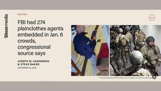 Fact Check: Many Of 274 FBI Agents Noted In Internal Report Were Responding To January 6 Capitol Riot -- Report Says They Were Not 'Undercover' Or 'Embedded' In Crowd