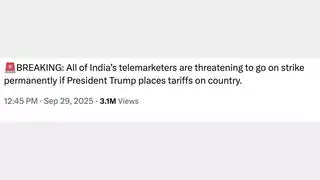 Fact Check: India's Telemarketers Did NOT Threaten To Go On Strike To Protest Trump Tariffs