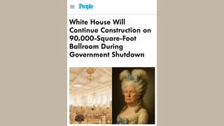 Fact Check: People Magazine Did NOT Publish An Image Of Trump As Marie Antoinette With Article About White House Ballroom Construction