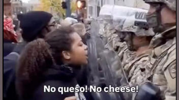 Fact Check: 'No Queso! No Cheese!' Protest Video Is FAKE