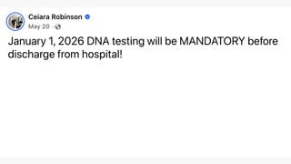 Fact Check: U.S. Did NOT Impose Mandatory DNA Testing Before Discharge From Hospital Starting January 1, 2026