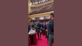 Fact Check: Civil Guard and Army Did NOT Enter The Congress of Deputies of Spain To Arrest Lawmakers -- AI Generated Clip