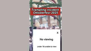 Fact Check: 'No Viewing', 'Under 18 Unable To View' Pop-Up Warnings In 2025 Oktoberfest Videos Are FAKE -- NO Trampling Incidents Occurred 