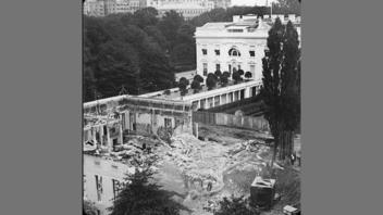 Fact Check: Photo Does NOT Show White House Demolition To Make Way For Obama's Indoor Basketball Court -- The Picture Is From FDR's Project And The Court Is Outside