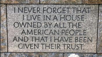Fact Check: Plaque Quoting FDR About 'House Owned By All The American People' Was NOT In White House East Wing -- At FDR Memorial