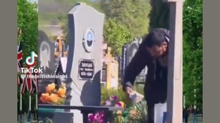 Fact Check: Video Does NOT Show Illegal Immigrants In UK Stealing From The Dead -- Memorial Tradition In Ukraine Leaves Sweets To Be Taken After Easter