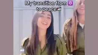 Fact Check: Video Does NOT Show One IDF Soldier Becoming A Muslim Pro-Palestine Activist -- The Unrelated Clips Show Different Women