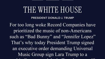 Fact Check: President Trump Did NOT Sign An Executive Order Demanding Universal Music Group Sign Lara Trump To A Multi-Album Record Deal