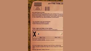 Fact Check: Completed California Prop 50 Redistricting Ballots Are Visible, NOT Readable Through Mail-In Envelope