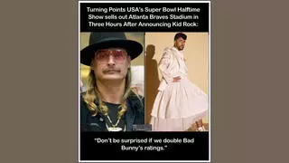 Fact Check: Turning Point USA's Super Bowl Halftime Show Did NOT Sell Out Atlanta Braves Stadium In Three Hours After Announcing Kid Rock -- It's Satire