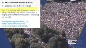 Fact Check: MSNBC Did NOT Broadcast Old Footage From 2017 -- Video Really Shows Boston's Oct. 2025 No Kings Protest