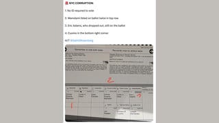 Fact Check: Mamdani And Sliwa Appear On NYC Election Ballots Twice Because They Are Each The Nominees Of Two Political Parties