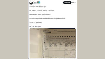 Fact Check: Person Who Is Not A U.S. Citizen And Arrived In NYC Two Days Ago Did NOT Vote For Mamdani For Mayor -- Poster "Yazan" Says It Was A Hoax