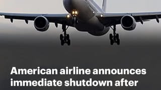 Fact Check: American Airlines Did NOT Announce An Immediate Shutdown -- An Alaskan Charter Service Did