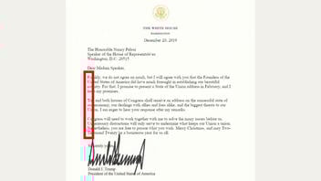 Fact Check: Trump Did NOT Write A Letter To Nancy Pelosi On Dec. 20, 2019 With An Encoded Message