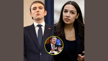 Fact Check: Viral Stories About AOC And Barron Trump Are NOT Real -- NO Confrontation, NO Video