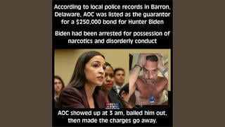 Fact Check: Satirical Meme Had AOC Bail Out Hunter Biden For $250.000 In Fictional Town Of 'Barron, Delaware'