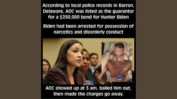 Fact Check: Satirical Meme Had AOC Bail Out Hunter Biden For $250,000 In Fictional Town Of 'Barron, Delaware'