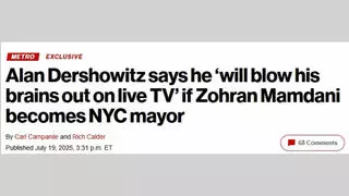 Fact Check: Alan Dershowitz Did NOT Say He Would 'Blow His Brains Out On Live TV' If Mamdani Becomes New York Mayor