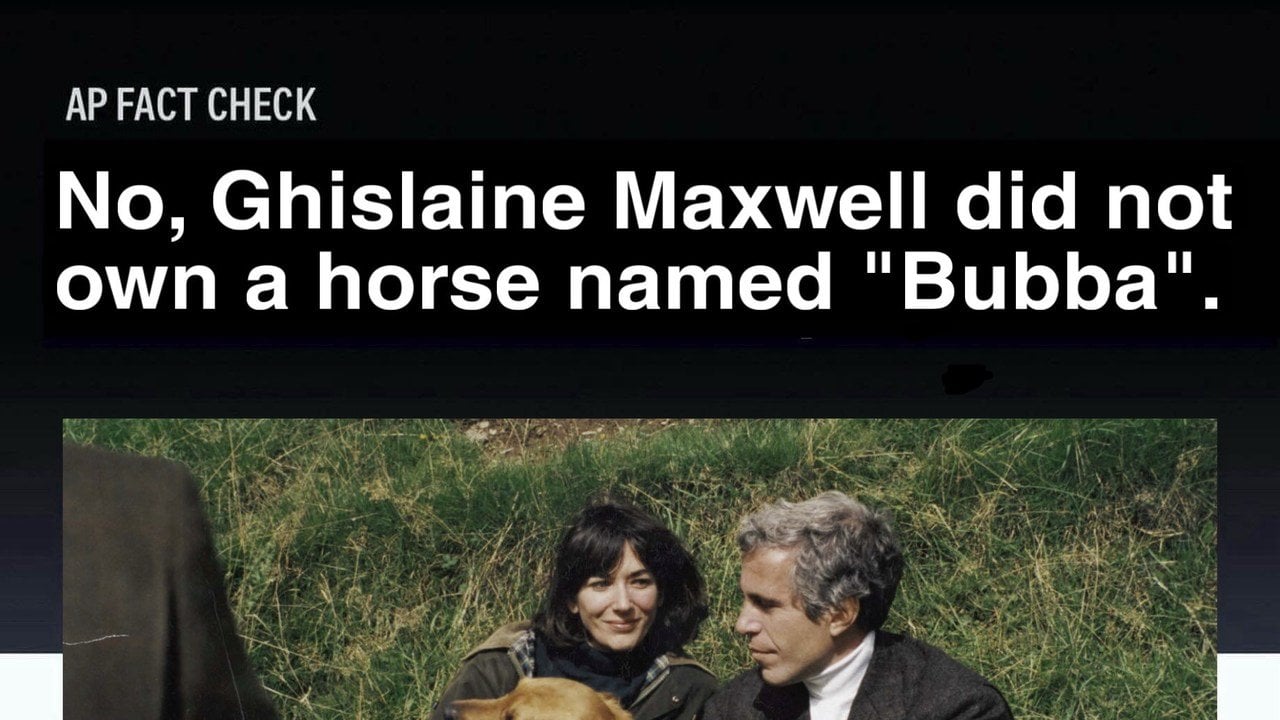 Fact Check: Fake AP Screenshot About Ghislaine Maxwell's Golden Retriever And Horse Bubba -- No Such Article