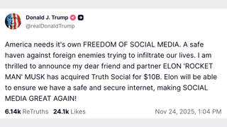 Fact Check: Elon Musk Did NOT Acquire Donald Trump's Truth Social For $10 Billion