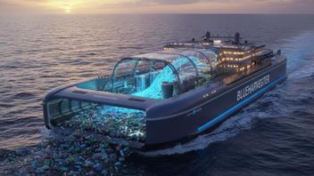 Fact Check: BlueHarvester Is NOT A Real Norwegian Vessel Which Autonomously Collects Plastic From The Ocean And Converts It To Fuel -- AI-Generated Images