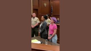 Fact Check: Video Of Anti-ICE Protester Sentenced To Six Months In Jail And $10,000 Fine For Throwing Trash Can At Officer Is NOT Real