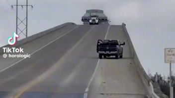 Fact Check: Video Does NOT Show UFOs Or Bunkers Being Hauled By Trucks -- They're Industrial Air-Cooled Heat Exchangers