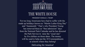 Fact Check:  White House Did NOT Call Martin Luther King Jr's Birthday, Juneteenth 'Made Up Holidays' -- Satire Account