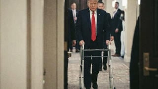Fact Check: Image Showing President Trump Using Walker Is NOT Real -- Gemini AI Made It