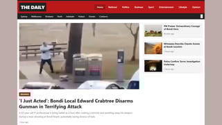 Fact Check: FAKE Site Said IT Professional 'Edward Crabtree' Disarmed Bondi Beach Shooter -- NOT Actual News Site