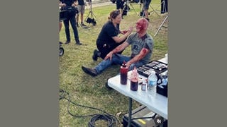 Fact Check: It's A Fake Image -- NOT A Crisis Actor At Bondi Beach Laughing As Fake Blood Makeup Is Applied