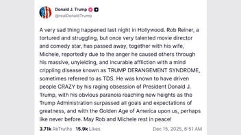 Fact Check: Donald Trump DID Say Rob Reiner And His Wife Were Murdered Because Of His Anger 'Trump Derangement Syndrome' (TDS) -- Truth Social Post