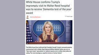 Fact Check: White House Did NOT Confirm That 'Trump's Impromptu Visit To Walter Reed Hospital' Was To Receive 'Dementia Test Of The Year' Award