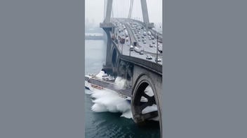 Fact Check: Video Does NOT Show Real Ship Colliding With Bridge In Norway