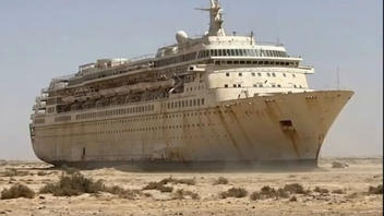 Fact Check: FAKE Video Of Abiy Ahmed's 5-Star Cruise Ship Abandoned In Desert Shows Telltale Signs Of Being AI-Generated