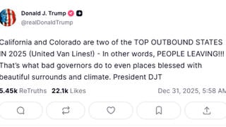 Fact Check: California And Colorado Are NOT 'Top Outbound States' With People Leaving -- Trump Cites Questionable Source