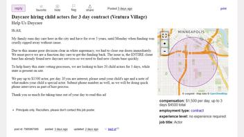 Fact Check: Inconsistent Details in Ventura Village Daycare Child Actors Wanted Craigslist Ad From Minneapolis, Minnesota