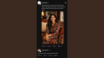 Fact Check: Image Of Usha Vance Dressed In The Same Fabric As Couch Is NOT Real