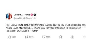 Fact Check: Fake Trump Post Image About 'Only Criminals' Carrying 'Guns On Our Streets' NOT Actual Truth Social Post After Minneapolis Shooting
