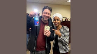Fact Check: FAKE Image Shows Ilhan Omar Posing With Attacker Anthony Kazmierczak As If Promoting Fiji Water -- AI-Generated, It Originated From Parody Account