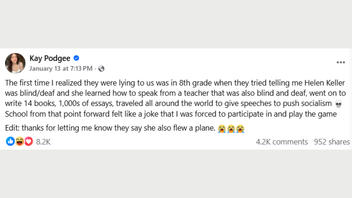 Fact Check: Helen Keller's Life Achievements Were NOT Faked -- Social Media Conspiracies Offer No Hard Evidence